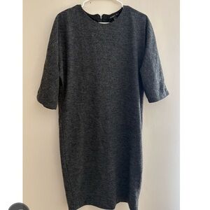 Mango Suit Gray Wool Dress